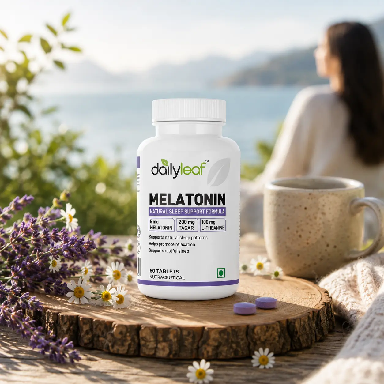 Dailyleaf Melatonin 5mg bottle